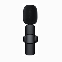 Microphone Lavalier sans fil 2,4 G portable professionnel pour diffusion en direct avec lumière flexible et légère