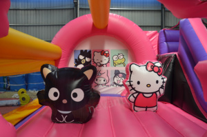 Ngoài trời <span class=keywords><strong>Inflatable</strong></span> nhảy lâu đài với Slide Combo <span class=keywords><strong>Hello</strong></span> <span class=keywords><strong>Kitty</strong></span> nhà bị trả lại cho trẻ em để chơi vui vẻ - Product Image 4