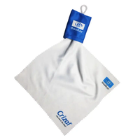 Ranguo Customizable Square Microfiber Cleaning Cloth Keychain Eco-Friendly Reusable Folds Compact for Glasses Screens