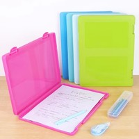 Caja de Archivo Multifuncional WEISHENG, Carpeta de Papel para Documentos A4 con Doble Hebilla, 320x240x25mm, Caja de Archivo de Plástico PP