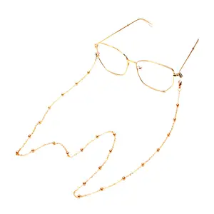 Gesichts maske Lanyard Kette Perlen Brille Masking Lanyard Frauen Metall Sonnenbrille Kette mit Clips