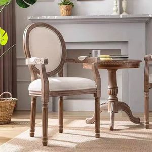 <span class=keywords><strong>Fauteuil</strong></span> de salle à manger style <span class=keywords><strong>Louis</strong></span> <span class=keywords><strong>XV</strong></span>, vintage, en bois massif (chêne, hêtre, caoutchouc), pour appartement, mobilier moderne pour la maison - Product Image 6