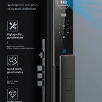 Kunci Pintu Pintar Biometrik Sidik Jari Pengenal Wajah 3D Harga Pabrik Glomarket Tuya WiFi Digital Tahan Air untuk Pintu Kayu