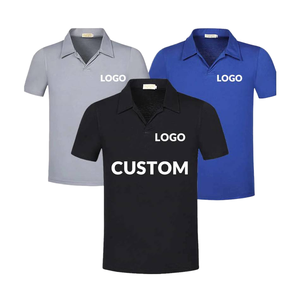 Unisexe pour polos Logo brodé personnalisable solide tricoté vêtements de travail pour hommes société personnel chemise fabricant inde vierge - Product Image 1