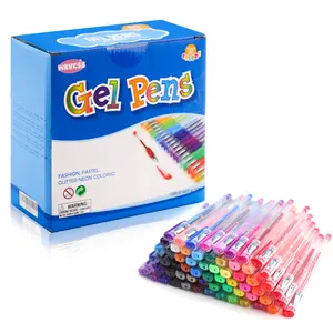 60pcs 0.8mm coloré Gel stylo ensemble pour enfant étudiant école livres de coloriage dessin peinture