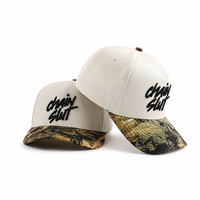 Gorra de Béisbol Estructurada OEM ODM, Personalizada con Logotipo Bordado en 3D en la Parte Delantera, Visera de Camuflaje, Sarga de Algodón, Unisex, Estilo Urbano