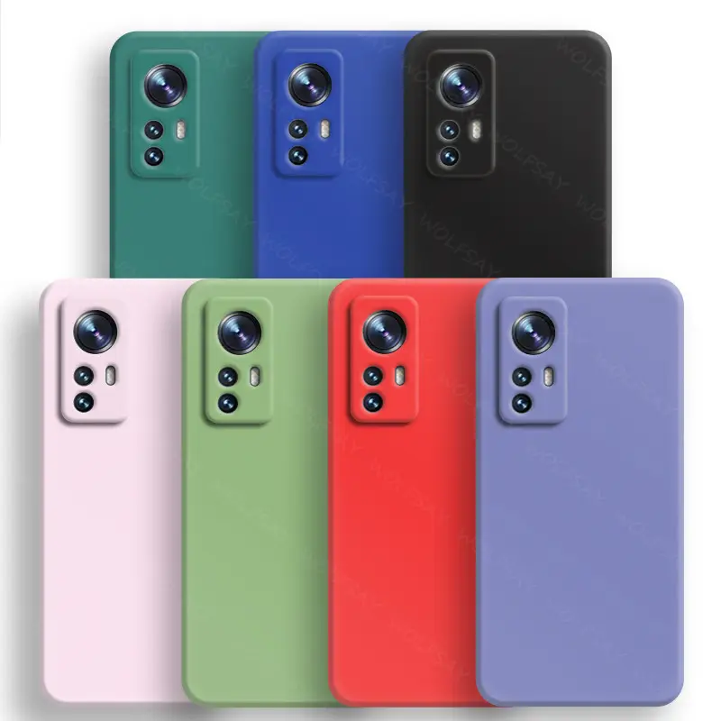 Liquid Silicone Phone Case For Xiao Mi 12 Ultra 12 Pro Poco X3 Pro M3 F3 GT 11 For Redmi K40 Gaming Note 11 10 Pro 7 8 9S Cover