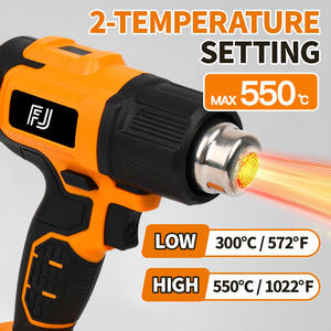ปืนเป่าลมร้อนกำลังสูง 1800 วัตต์ พร้อมระบบควบคุมอุณหภูมิแบบปรับได้ 50-550 องศา ℃   ชุดปืนลมร้อนกำลังสูงสำหรับลอกสีและหดท่อหุ้มสายไฟ - Product Image 4