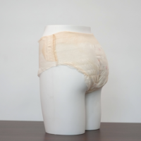 Culotte menstruelle jetable en non-tissé, couleur chair, en pâte de bois, avec feuille arrière aspect tissu, super respirante, pour femme