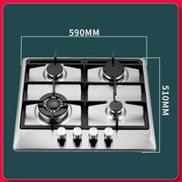 Table de cuisson solaire à haut rendement de 60cm à 3 brûleurs, 1 plaque en céramique, verre trempé noir pour camping-car, utilisation extérieure pour