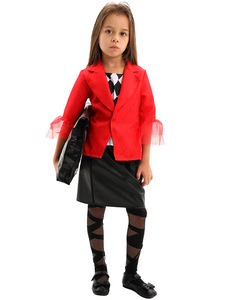 Bambini spaventosi Halloween <span class=keywords><strong>Harley</strong></span> <span class=keywords><strong>Quinn</strong></span> Clown Costume da spettacolo - Product Image 4