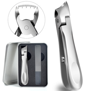 Kit de Cortaúñas de Alta Calidad en Plata, Resistente, con Cuchilla Diagonal Ultra Ancha y Borde Inclinado para <span class=keywords><strong>Uñas</strong></span> Encarnadas y Gruesas - Product Image 1