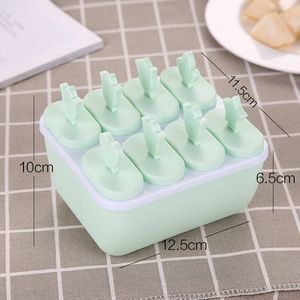 6/8 rejillas DIY molde de paleta de helado hecho a mano Material PP bandeja de paleta de hielo para niños de verano utensilios de cocina con tapa - Product Image 5