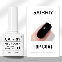 Vernis à ongles en gel UV de haute qualité, translucide, longue tenue, 7,5 ml, avec logo OEM, couche de finition, couche de base, gel fonctionnel