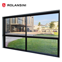 Fenêtre coulissante en aluminium à double vitrage à rupture de pont thermique, norme européenne, marché espagnol, directement de l'usine, Ventanas De Aluminio
