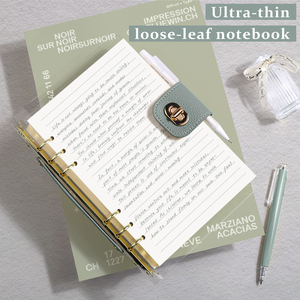 <span class=keywords><strong>Quaderno</strong></span> a Fogli Mobili in PVC Trasparente Personalizzato con Fibbia in Pelle Staccabile, Formato A5/A6, Raccoglitore per Budget Planner - Product Image 3