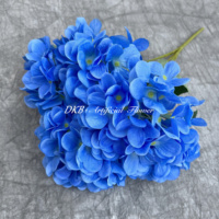 Hochwertige Künstliche Hortensien für Hochzeiten, 40cm Blaue Seiden-Hortensien im Großhandel