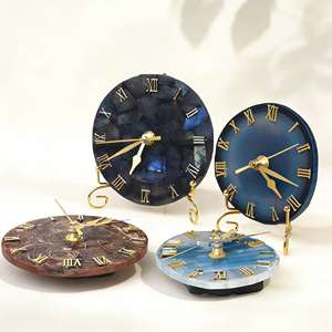 천연 마노석 슬라이스 시계 장식용 조각 보석 힐링 크리스탈 풍수 크리스탈 장식품 - Product Image 4