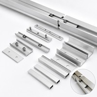 Connecteur de rail en aluminium solaire Al6005-T5 anodisé pour systèmes photovoltaïques résidentiels et commerciaux sur toiture