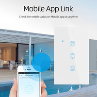Interrupteur intelligent et prise Verre gris américain/Australie/Thaïlande/Brésil standard avec WiFi/Zigbee/Homekit/Tuya/Smart life App