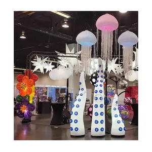 最受欢迎的发光二极管装饰充气章鱼触手腿模型派对活动舞台装饰发光二极管柱