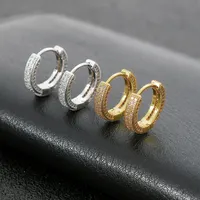 Minimal Hiphop Gold Plated Thick Hoop Earrings for Men and Women