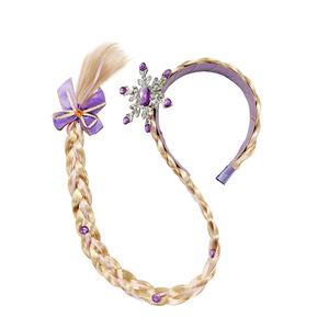 الاميرة الطويلة الاميرة قطعة شعر مستعار رابونزيل أربطة رأس للفتيات تأثيري إلسا جديلة الفتيات الاكسسوارات زي - Product Image 3