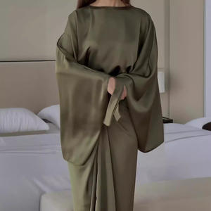 Robes longues pour femmes, manches chauve-souris, nouées sur le devant, amples et confortables, ensembles <span class=keywords><strong>de</strong></span> vêtements occidentaux pour femmes Sehe Fashion, pour les filles musulmanes, modestes - Product Image 2