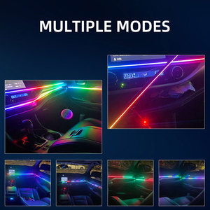 Phụ Kiện Xe Hơi Đèn Tạo Không Khí Nội Thất Dải Đèn <span class=keywords><strong>LED</strong></span> Sợi Quang Xe Hơi Điều Khiển Âm Thanh Ứng Dụng 12V Dải Đèn Xung Quanh Ứng Dụng Cho Ô Tô - Product Image 4