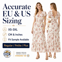 Robe florale personnalisée pour femme, vêtements imprimés, maxi, été, viscose, décontractée, OEM ODM, usine