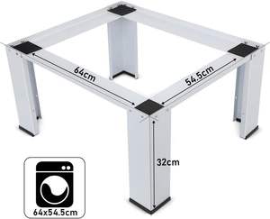 Socle de base en acier inoxydable, rehausseur de machine à laver et sèche-<span class=keywords><strong>linge</strong></span>, avec patins antidérapants amovibles, <span class=keywords><strong>support</strong></span> de rangement domestique moderne - Product Image 2