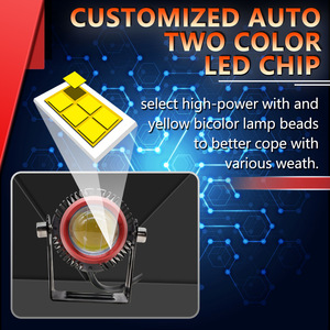 Faro LED Mini para Motocicleta, Proyector de Luz Antiniebla, Doble Color Blanco/Amarillo, MO10, 1 Año de Garantía - Product Image 5