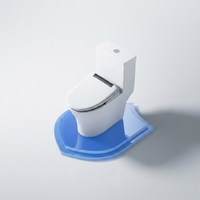 Siège de toilette intelligent allongé en plastique moderne avec télécommande, chauffant, lavage féminin, désodorisation automatique, séchage à l'air chaud YUNJET
