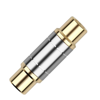 Adaptateurs de menuiserie en cuivre plaqué or 1 RCA femelle vers 1 RCA femelle