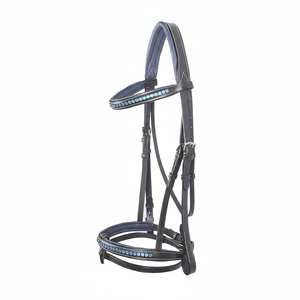 Brida de sillín inglés de cuero importado de alta calidad, cómoda, duradera, estrecha, para cubierta, banda para cejas, el mejor precio para montar a caballo - Product Image 1