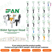IFAN Douchette WC à jet ergonomique en plastique, pour hygiène musulmane et confort