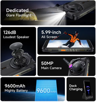Teléfono Resistente Ulefone Serie Rugking, Android 16, IP68, IP69K, Resistente al Agua, con Identificación por Huella Dactilar, Desbloqueo Facial, NFC, Smartphone 4G