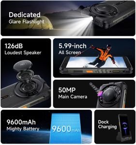 Téléphone robuste Ulefone Rugking Series Android 15 IP68 IP69K étanche, téléphone portable, identification par empreinte digitale, déverrouillage facial, NFC, smartphone 4G - Product Image 5