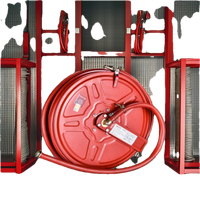 Enrouleurs automatiques de tuyaux d'incendie en acier rouge à commande facile pour équipements et accessoires de lutte contre l'incendie