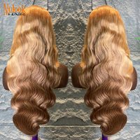 Fournisseur de produits capillaires de beauté en vogue sur Alibaba # Perruques en cheveux humains brésiliens blonds 27/613 de 32 pouces avec dentelle frontale HD 13x6 pour femmes
