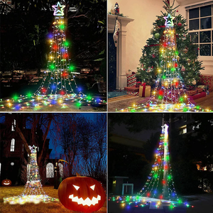 Decoraciones Navideñas para Exteriores, Guirnalda de Luces Navideñas RGB con Cambio de Color y Estrellas, Espectáculo de Luces Multicolor DIY - Product Image 5