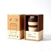 Boîte en carton blanc laminé uni personnalisée pour emballage cadeau et artisanat, idéale pour bouteilles d'eau d'influenceurs, tasses de couple, café