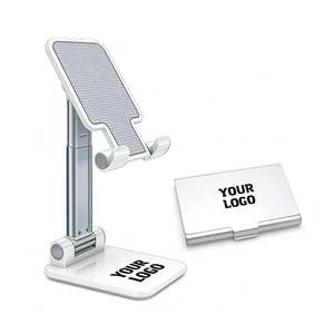 Business Logo Custom Cell Phone Holder Adjustable Foldable Wholesale Office Gift Desktop Phone <b>Stand</b> Promo Mobile Phone Holder - Product Image 1