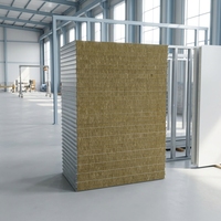 Panneau sandwich en laine de roche acier écologique, résistant au feu et à la chaleur, 100 mm, pour entrepôt, usine, bâtiment temporaire