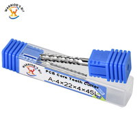 Fraise de défonceuse CNC Warrior's Bit de haute précision avec revêtement AlTiN/TiN, queue de 4 mm, pour fraisage de PCB à dents en épi, ODM/OEM