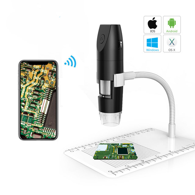 OEM HD Wifi USB Connect USB Microscope Camera 1000X 1080P Photo Video Optics Electron Digital Microscope for Mobile Phone Repair