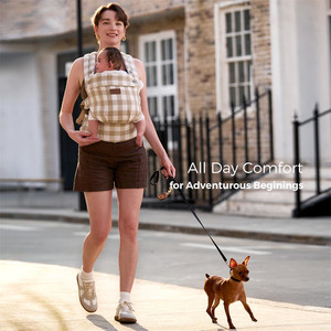 <span class=keywords><strong>Porte</strong></span>-<span class=keywords><strong>bébé</strong></span> en coton et lin à carreaux, ergonomique, confortable et léger, pour les enfants de 7 à 45 livres, facile à mettre et à enlever - Product Image 2