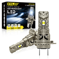 Kaidengzhe 12-60V H7 LED-Frontscheinwerferbirne mit Lüfter, Aftermarket-Ersatz, 6000K 4000LM Plug-and-Play-Kit