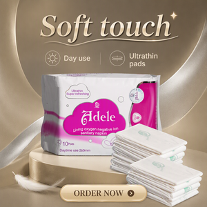 Tovagliolo sanitario da donna spensierato all'ingrosso 100% cotone naturale asciugamani sanitari Ultra sottili - Product Image 1
