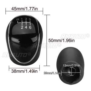Poignée de levier de vitesses en cuir pour Ford C-Max Focus Mk2 Mk3 Grand C-Max Galaxy Kuga Transit Connect Custom S-Max Headball Noir - Product Image 6